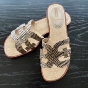 Sam Edelman Woven Bay Cutout Slide Sandals size 8